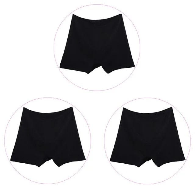3 Pack 6XL Big Size Boyshorts Women Underwear Safety Short Pants Large Size Ladies Cotton Panties