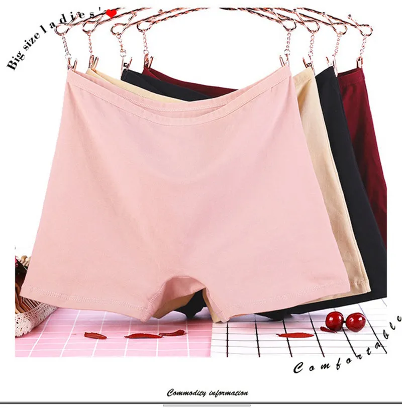 3 Pack 6XL Big Size Boyshorts Women Underwear Safety Short Pants Large Size Ladies Cotton Panties