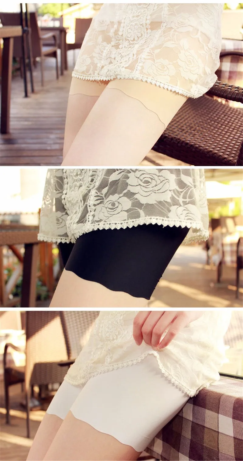 3 Pack Ladies Boyshorts Seamless Ice Silk Ladies Safety Short Pants Mid Waist Summer Breathable Boxer Undies Underwear