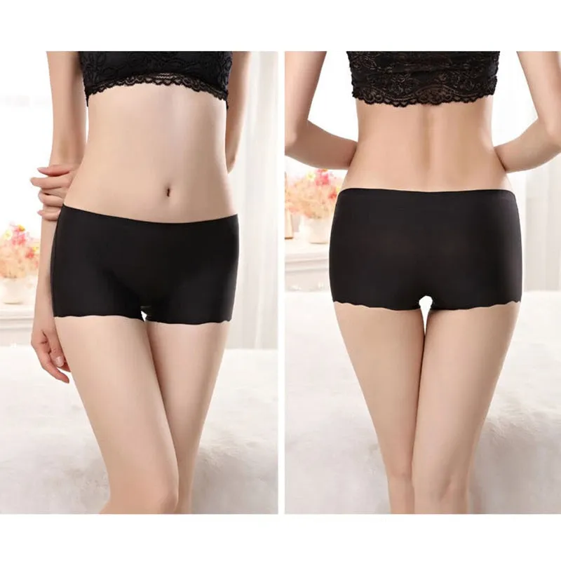 4 Pack Ladies Seamless Short Pants Safety Boyshorts Summer Shorts Lady Boxer Panties Healthy Lingerie
