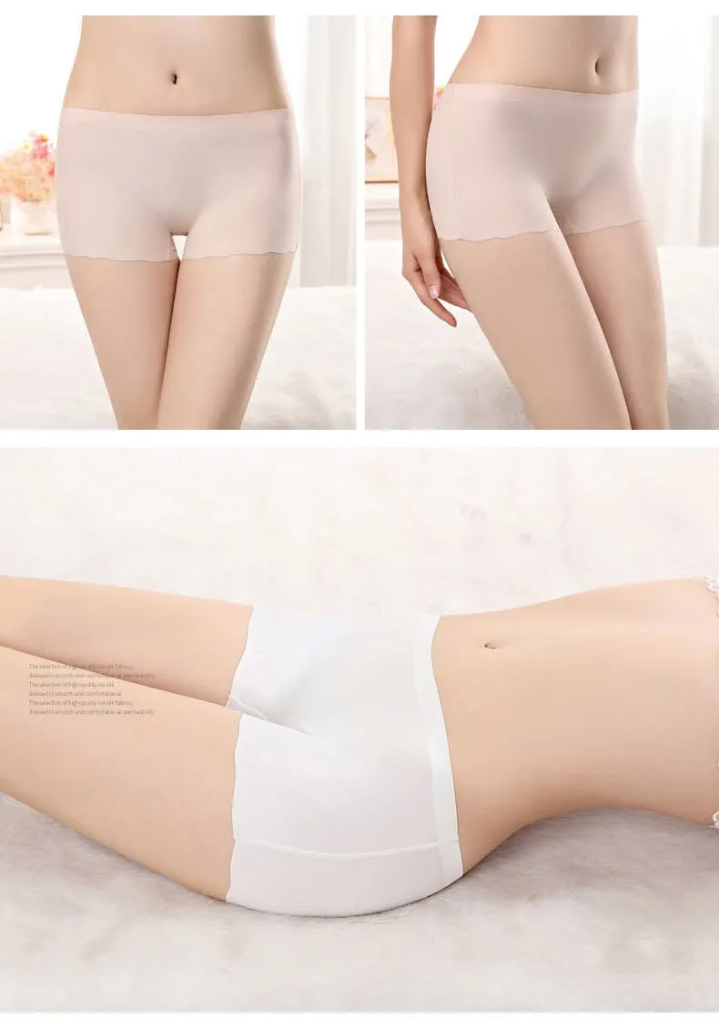 4 Pack Ladies Seamless Short Pants Safety Boyshorts Summer Shorts Lady Boxer Panties Healthy Lingerie