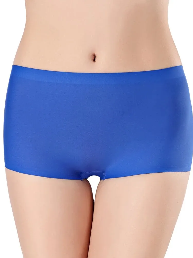 4-Pack Women's Seamless Boyshorts Ice Silk Panties