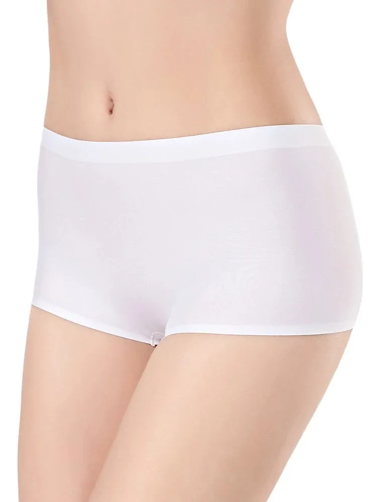 4-Pack Women's Seamless Boyshorts Ice Silk Panties