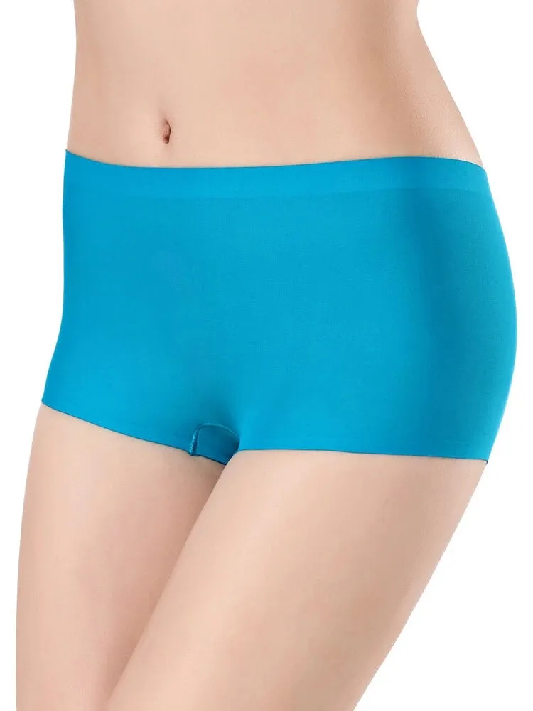 4-Pack Women's Seamless Boyshorts Ice Silk Panties