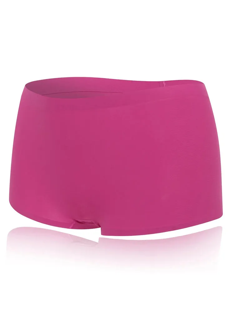 4-Pack Women's Seamless Boyshorts Ice Silk Panties