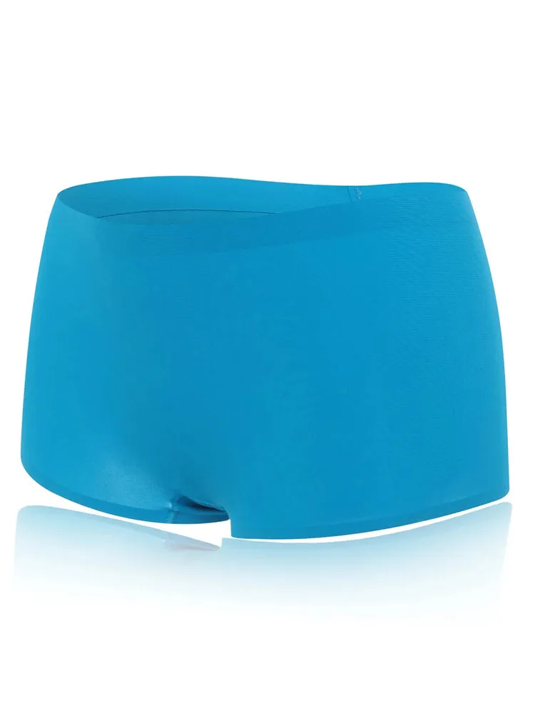 4-Pack Women's Seamless Boyshorts Ice Silk Panties