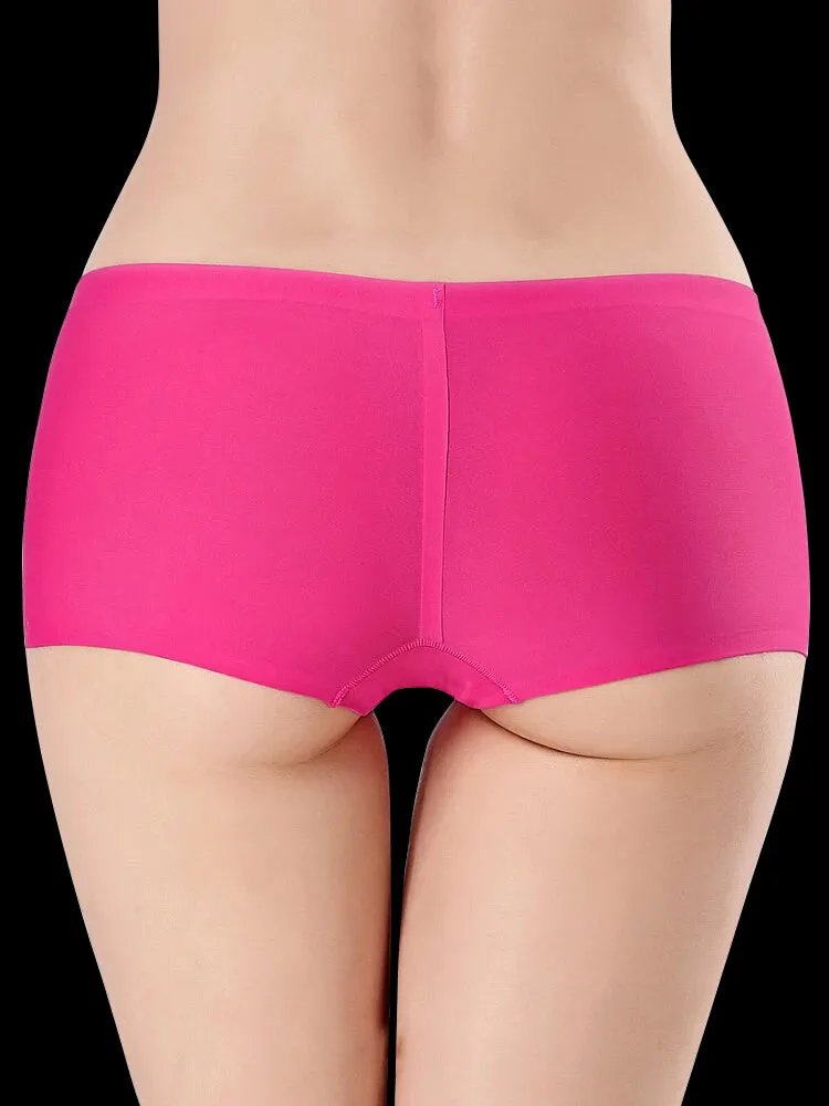 4-Pack Women's Seamless Boyshorts Ice Silk Panties