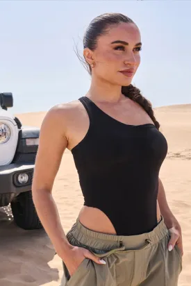Adjustable One-Shoulder Bodysuit