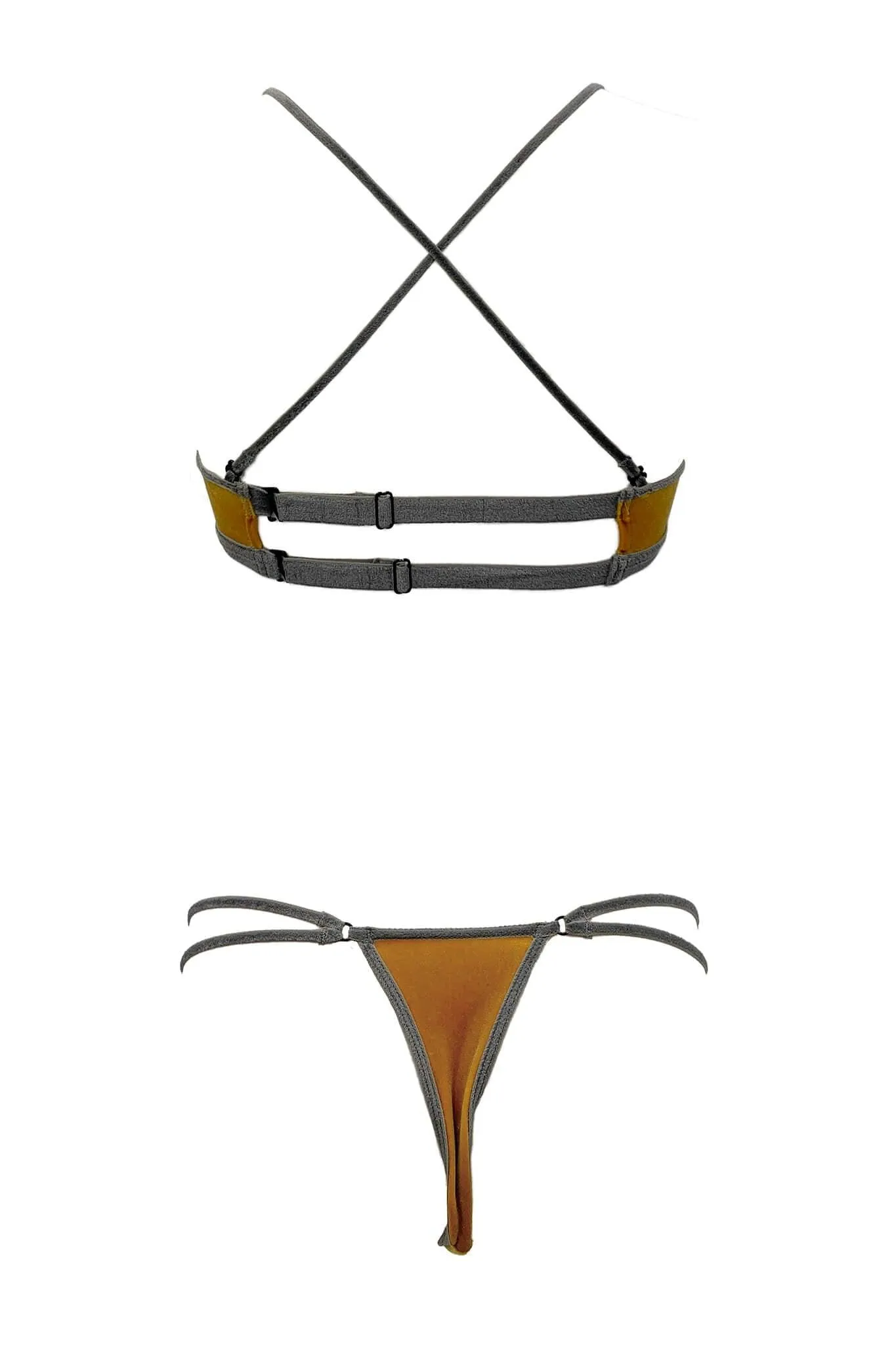 Cache Coeur Mustard Yellow Velour Set