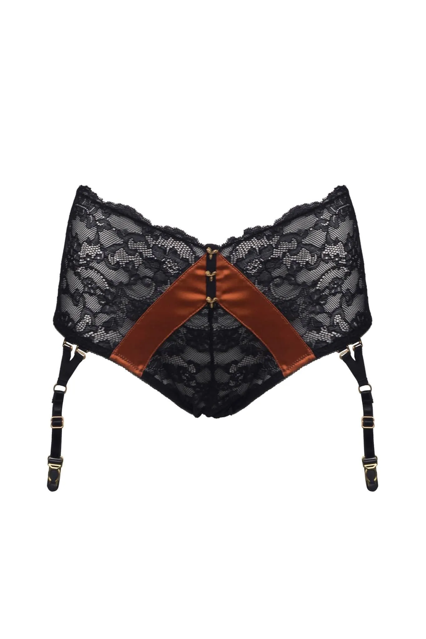 Fever & Thoughts Black Garter Briefs