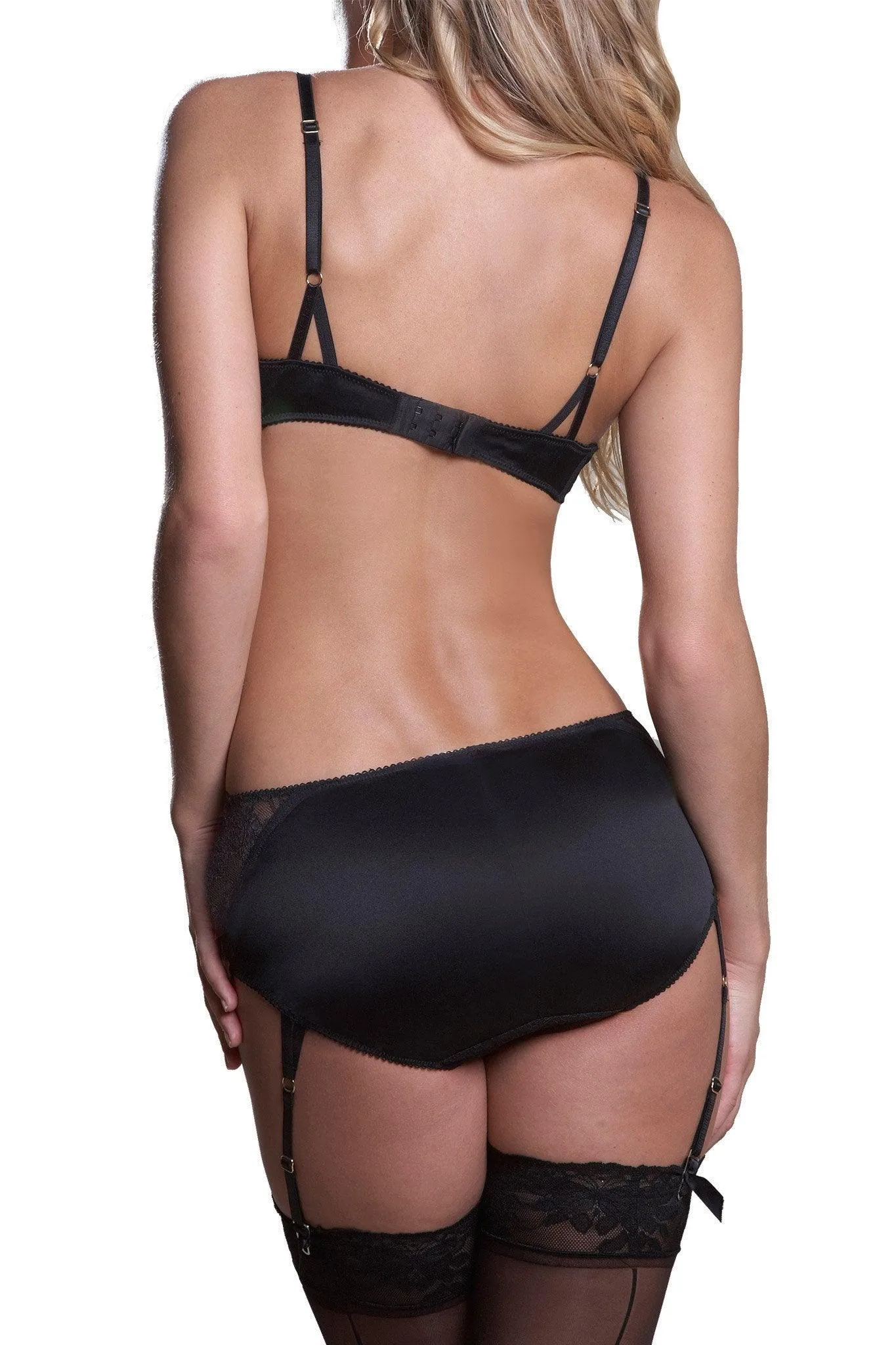 Fever & Thoughts Black Garter Briefs