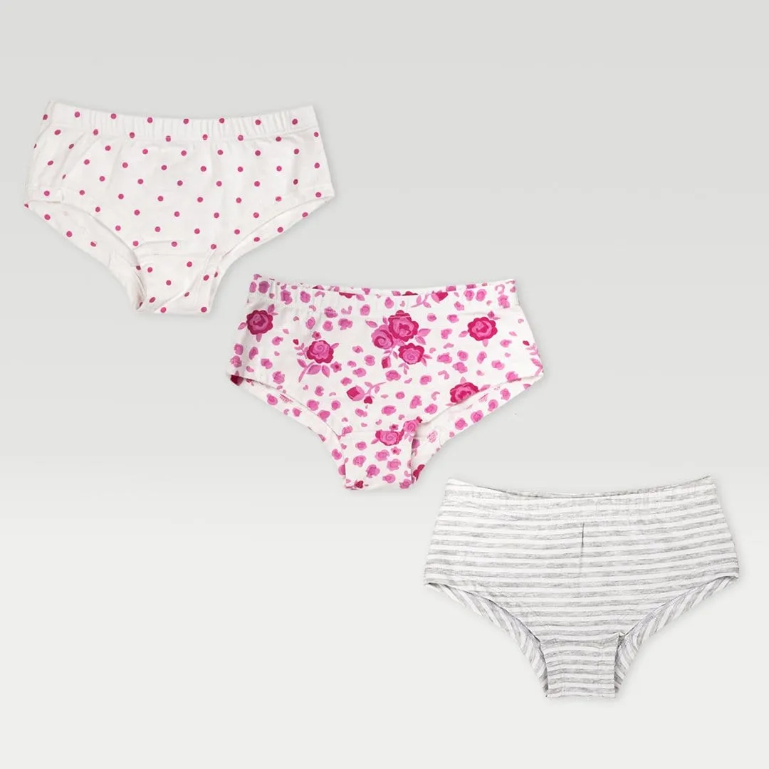 Girl Boyshorts, Pack of 3, Bio-wash Cotton Antibacterial Finish  (1-10 Years)