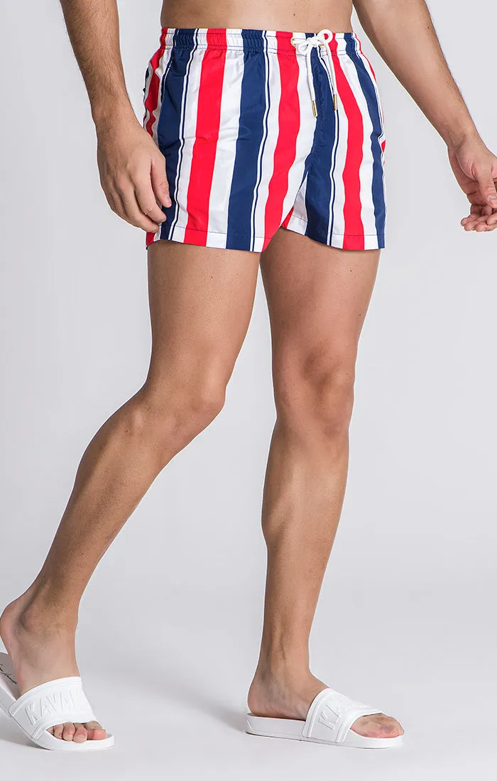 Multicolor California Navy Swimshorts