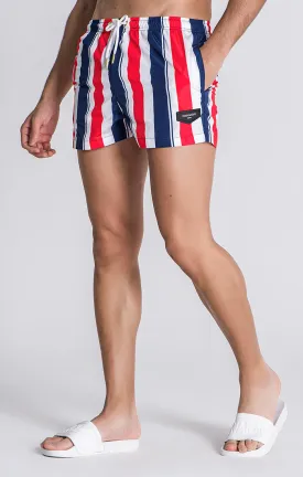 Multicolor California Navy Swimshorts