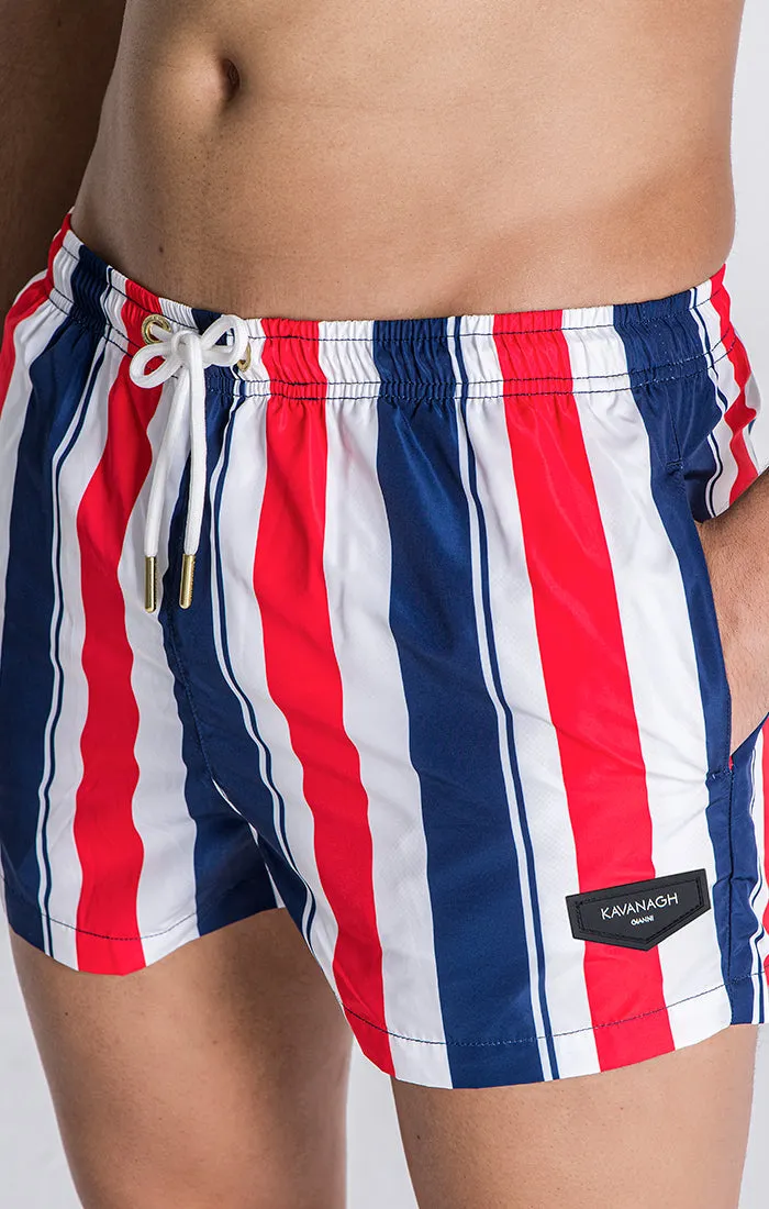 Multicolor California Navy Swimshorts