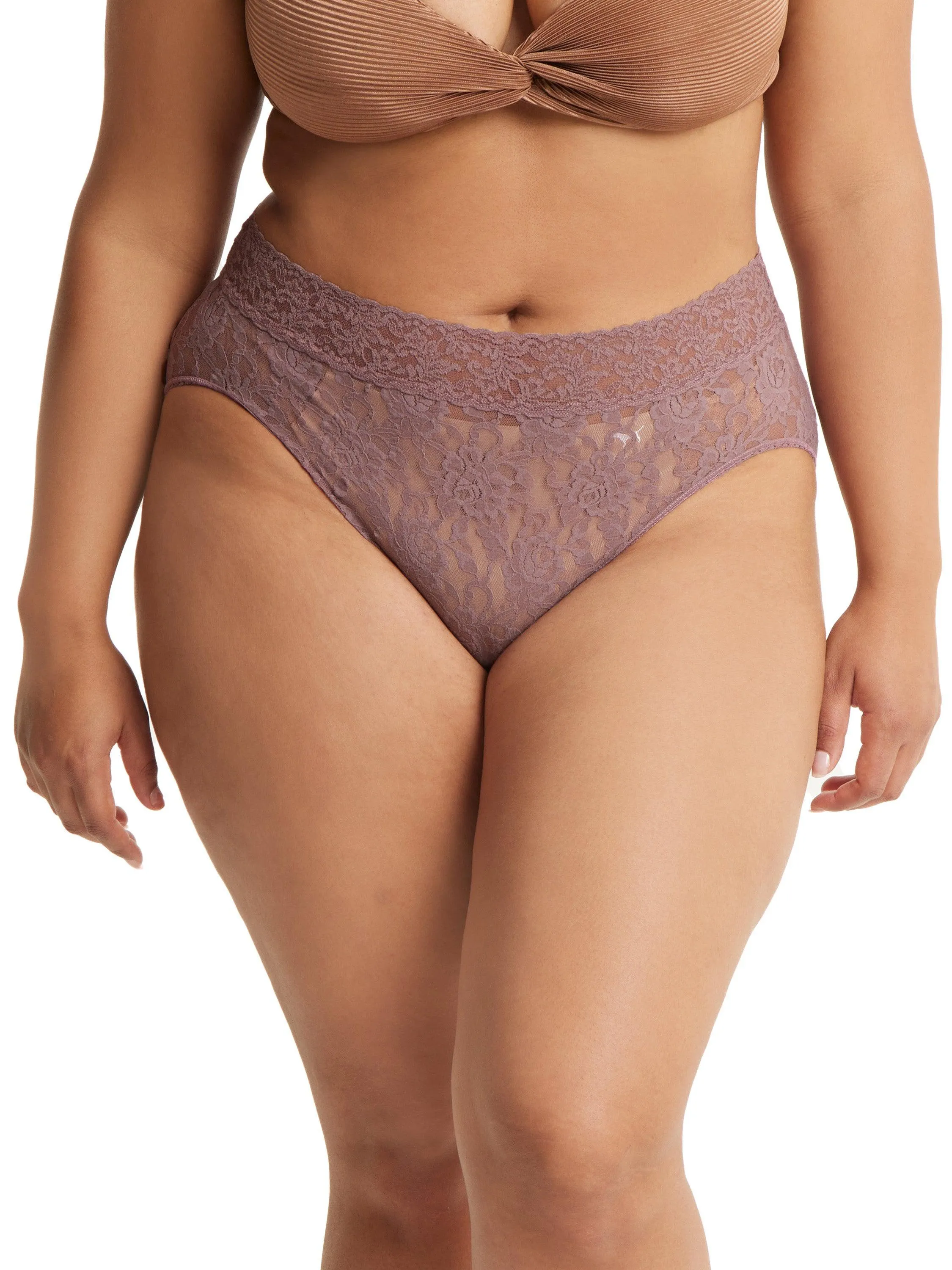 Plus Size Signature Lace French Brief Artichoke Heart Purple Sale